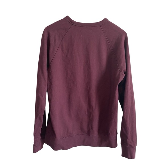 Everlane The 100% Human Typography Sweatshirt Burgundy Pink Size Small - Picture 7 of 7